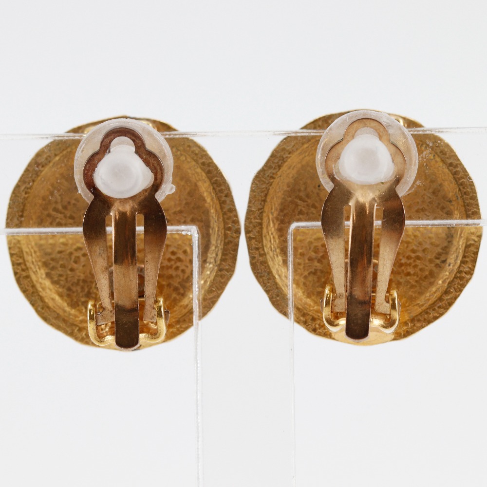 フラワーモチーフ イヤリング 金メッキ 99A 約7.5g レディース 中古品 フラワーモチーフ イヤリング 金メッキ 99A 約7.5g レディース 中古品