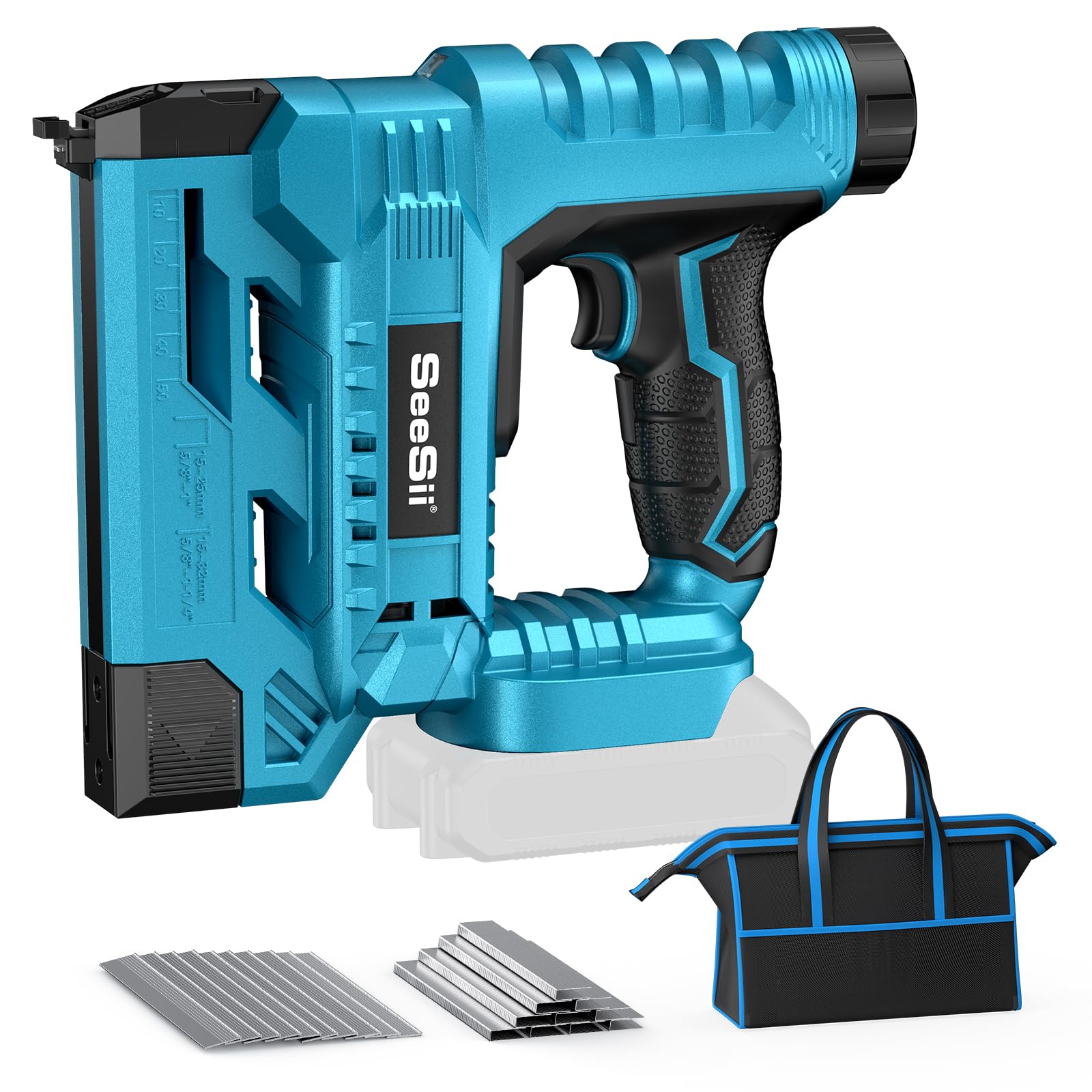 電動タッカー ピンタッカー 充電式 釘打ち機 コードレス 仕上釘打ち機 6 段階力調整 単発・連発切替 強力 軽量 LEDライト搭載 空気ポンプ必要ない DIY 大工工具 日曜大工 建築部材製造