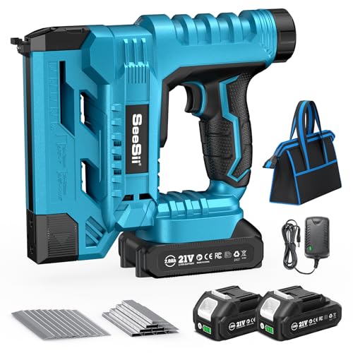 電動タッカー ピンタッカー 充電式 釘打ち機 コードレス 仕上釘打ち機 6 段階力調整 単発・連発切替 強力 軽量 LEDライト搭載 空気ポンプ必要ない DIY 大工工具 日曜大工 建築部材製造