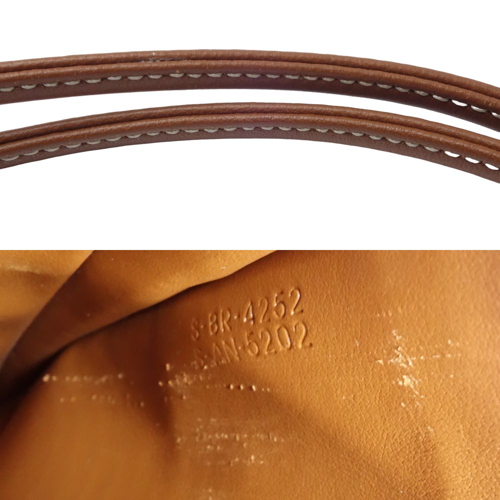 フォンショルダー スマホケース トリオンフ 10G332CQD ポシェット キャンバスxレザー タン/180639【中古】