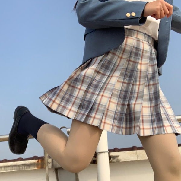 Qoo10] jk プリーツスカート チェック柄 ミニ