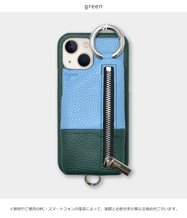 iPhone13シリーズ対応】cadenas layer zipphone case shoulder