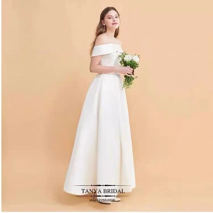 ウエディングドレス 結婚式ドレス 白 二次会 レース 安い エンパイア 花嫁 フォトウエディング ビ