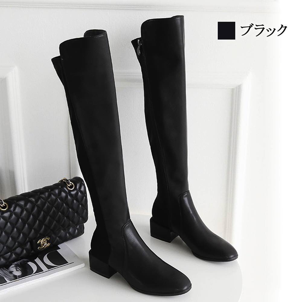 ロングブーツ レディース レザーオーバーニーブーツ ワイド 秋 革 ストレッチ ローヒール 防寒 レザー 厚底 ぺたんこ 疲れない 本革 編み上げ ムートンブーツ 防水 冬 スエード ジョッキーブーツ