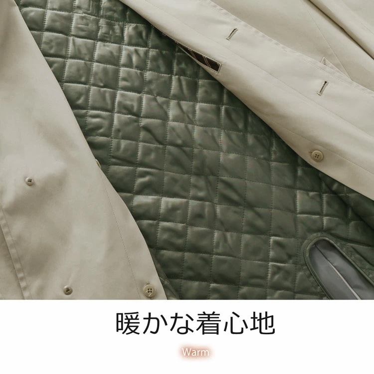 ステンカラーコート 中綿ライナー付き ツイルコート メンズコート コットン100% メンズ ビジネス スプリングコート 中綿 ライナー付き 綿100％ 大きいサイズ コットン きれいめ 通勤 仕事 ア