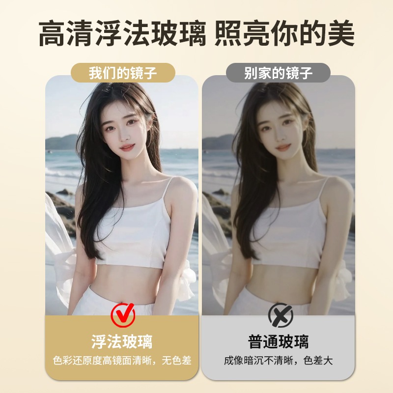 壁鏡全身鏡極めて簡素な家庭用寝室壁掛壁穿刺鏡試着鏡変形しない化粧鏡大鏡 壁鏡全身鏡極めて簡素な家庭用寝室壁掛壁穿刺鏡試着鏡変形しない化粧鏡大鏡