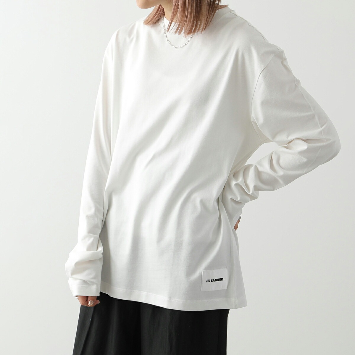 JIL SANDER+ ジルサンダー プラス 長袖Tシャツ 【3枚組】J47GC0002 JTN254 レディース 3枚セット ロンT コットン クルーネック
