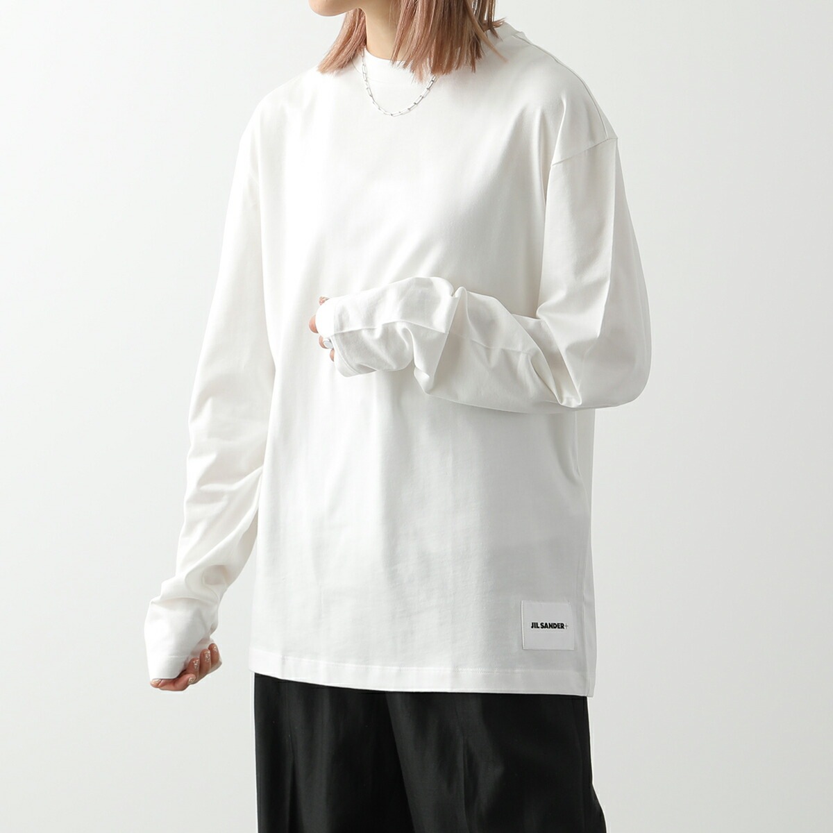 JIL SANDER+ ジルサンダー プラス 長袖Tシャツ 【3枚組】J47GC0002 JTN254 レディース 3枚セット ロンT コットン クルーネック