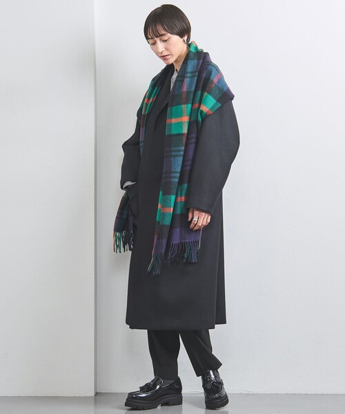[最安値挑戦]ストール 「Johnstons of Elgin」カシミヤ チェック ストール レディース