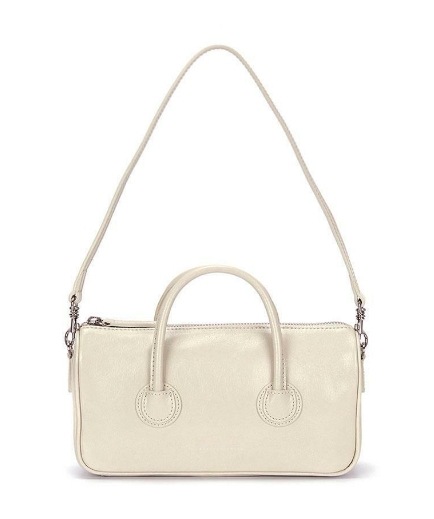 【MARGESHERWOOD】 ZIPPER SMALL : CREAM BEIGE CRINKLE