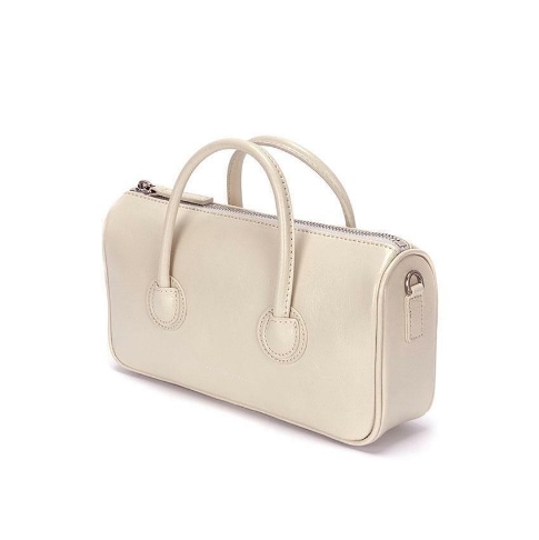 【MARGESHERWOOD】 ZIPPER SMALL : CREAM BEIGE CRINKLE