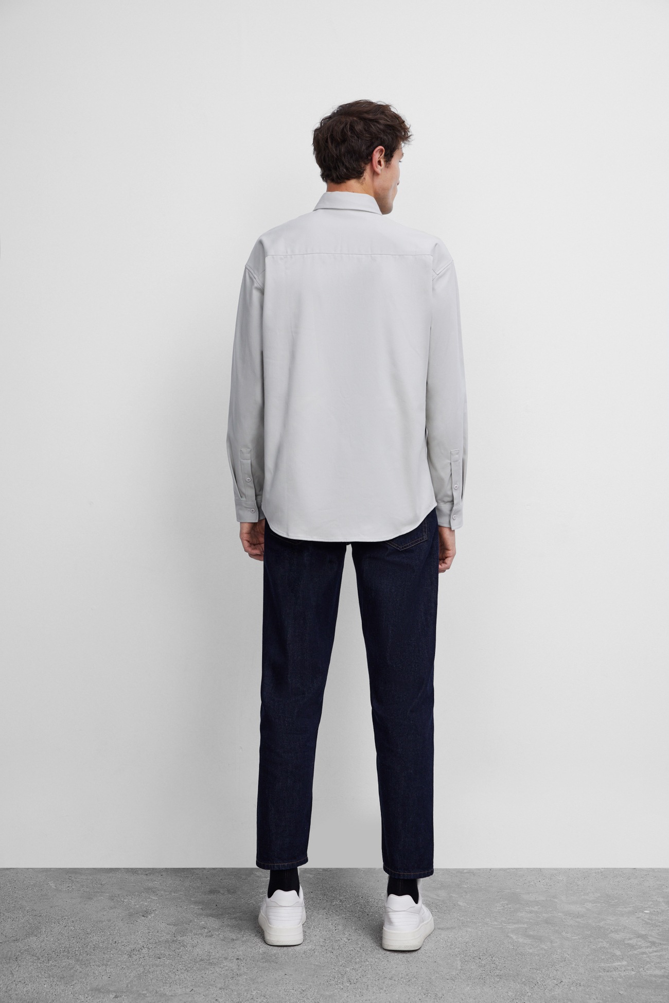 冬 メンズ ファッション 個性 プリント ルーズ コットン長袖シャツ 動物柄 個性的なデザイン カーキ S M L トップス シャツ 白シャツ 袖あり 長袖 きれいめ シンプル 大人 上品 おしゃれ