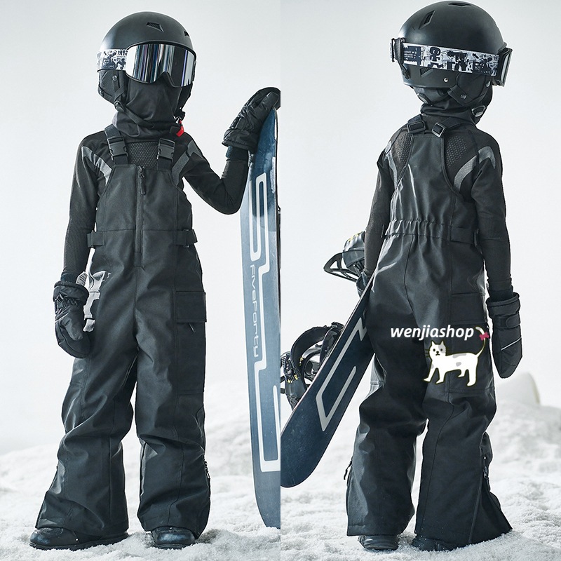 スノーボードウェア 2025 上下セット キッズ 子供 ベビー服 ジャケット アウター ブルー オーバーオール つなぎパンツ ズボン スノボウェア スキーウェア 防寒着韓国風 女の子 男の子 こども