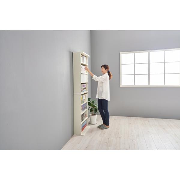 本棚 大容量 おしゃれ cdラック コミックラック スリム 漫画収納 ディスプレイラック 木目 ウォールラック 60cm 棚 収納棚 薄型 2点セット