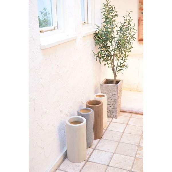 東谷 傘たて W16×D16×H40 グレー/アイボリー 陶器 CLY-11