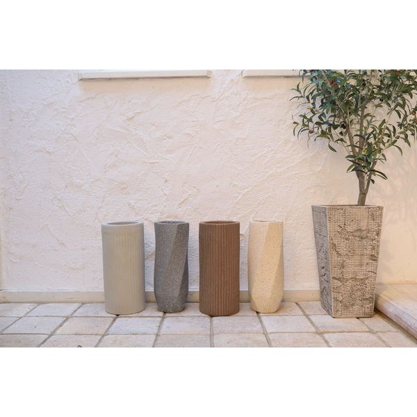 東谷 傘たて W16×D16×H40 グレー/アイボリー 陶器 CLY-11