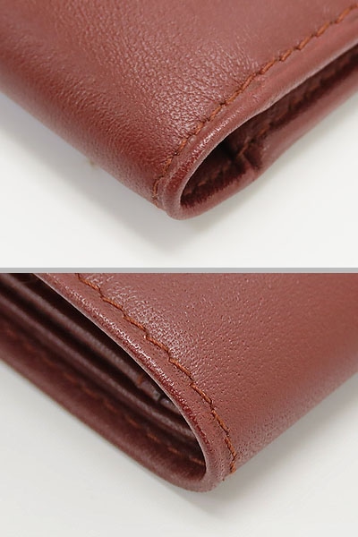 超美品カルティエマストドゥカルティエ二つ折り財布コンパクト財布ボルドーカーフレザーL3184192 超美品カルティエマストドゥカルティエ二つ折り財布コンパクト財布ボルドーカーフレザーL3184192