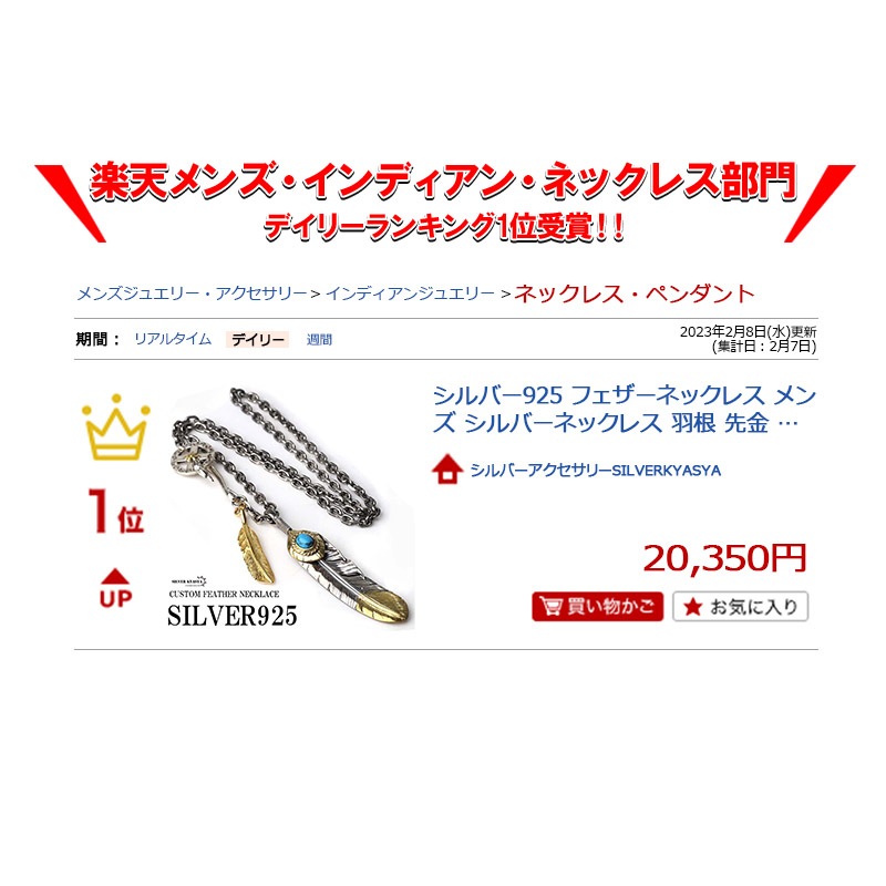 925 フェザーネックレス ターコイズ [hm005]