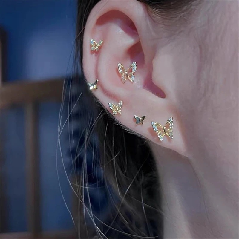 (10点セット)【裕福になる】 のピアス イヤーカフ シルバー製スタッドピアス 流行り 蝶デザイン イヤーカフ ピアス (10点セット)【裕福になる】 のピアス イヤーカフ シルバー製スタッドピアス 流行り 蝶デザイン イヤーカフ ピアス