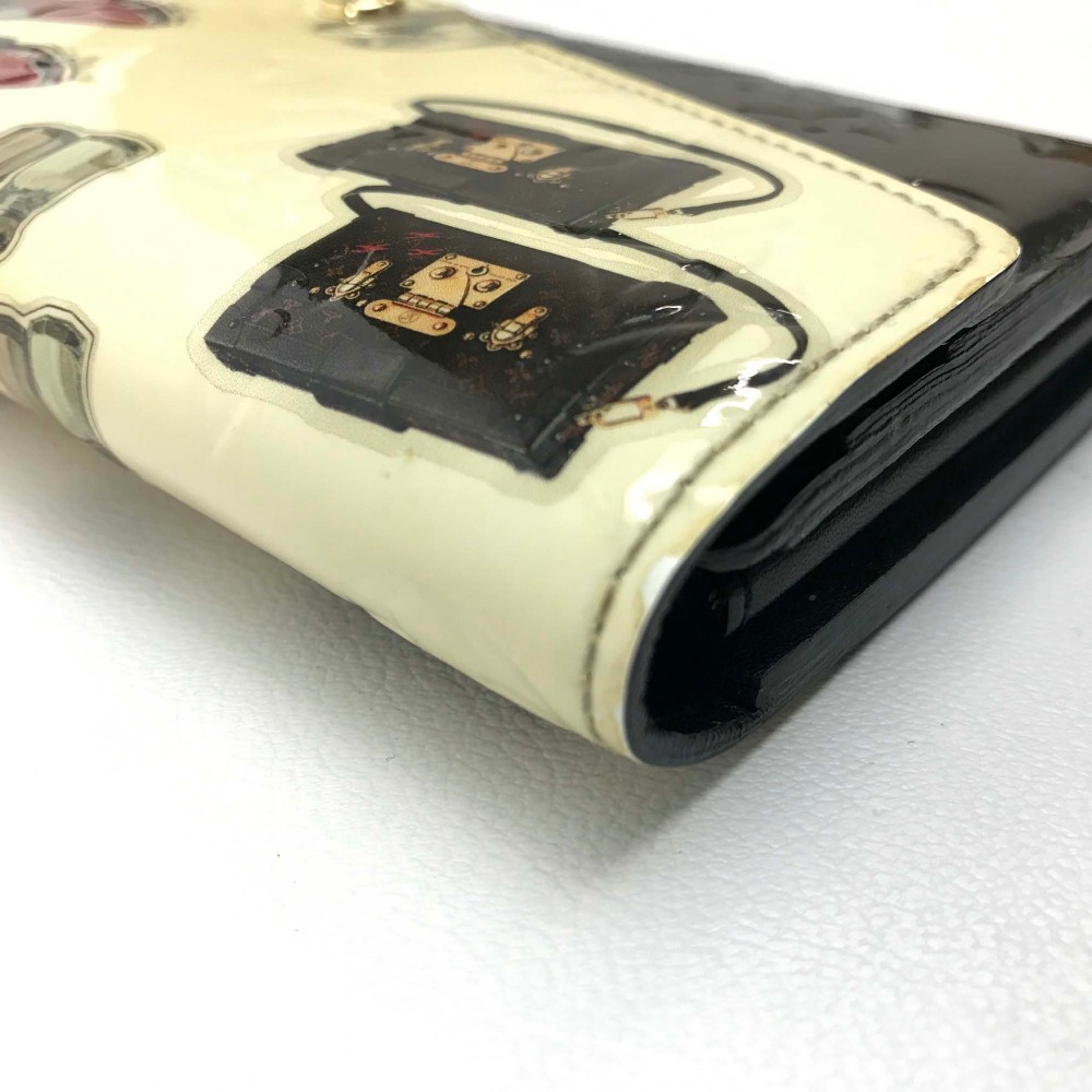 長財布 M50371 ポルトフォイユサラ モノグラムヴェルニ 2つ折り パテントレザー ホワイト