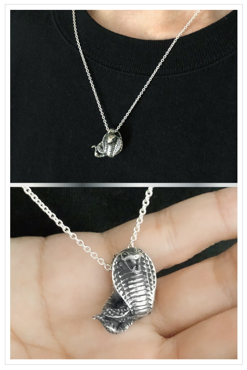 ネックレス メンズ シルバー925 コブラ 蛇 ヘビ アズキチェーン 大ぶり ごつめ ネックレス メンズ シルバー925 コブラ 蛇 ヘビ アズキチェーン 大ぶり ごつめ