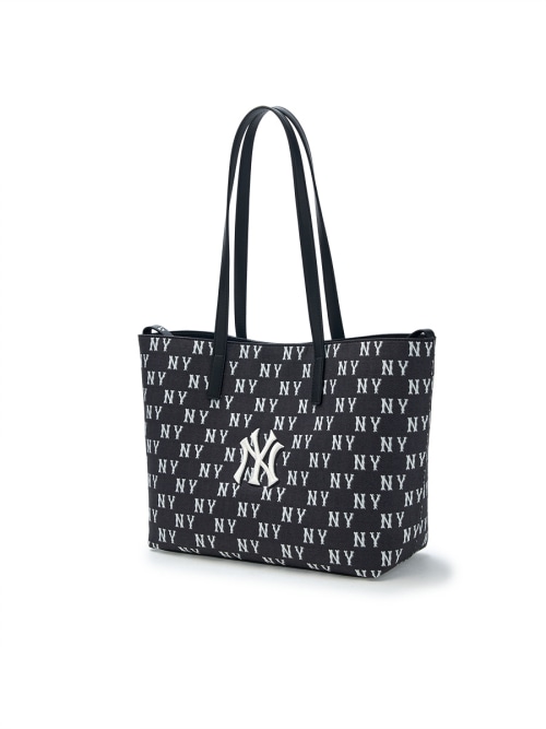 【espa karina着用 】クラシックモノグラム ジャカード ショッパーバッグ NY (Black)