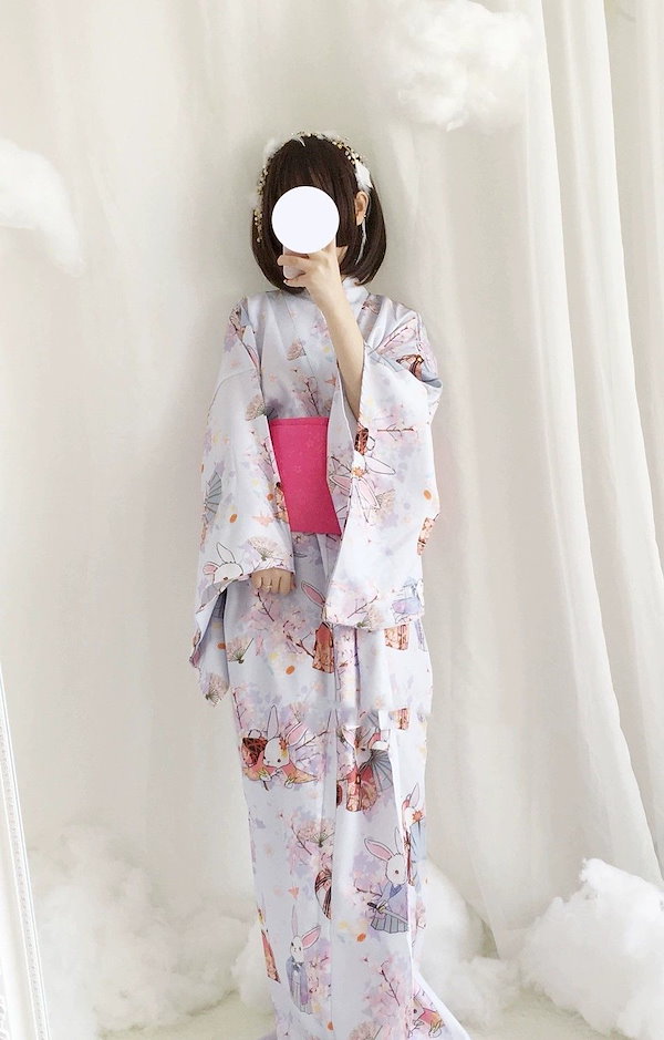 Qoo10] 着物の女性の和服日本のかわいいCS桃の花