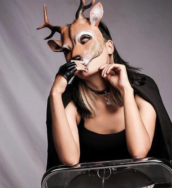 Qoo10] 新作入荷 コスプレ 仮装 鹿 マスク ハ