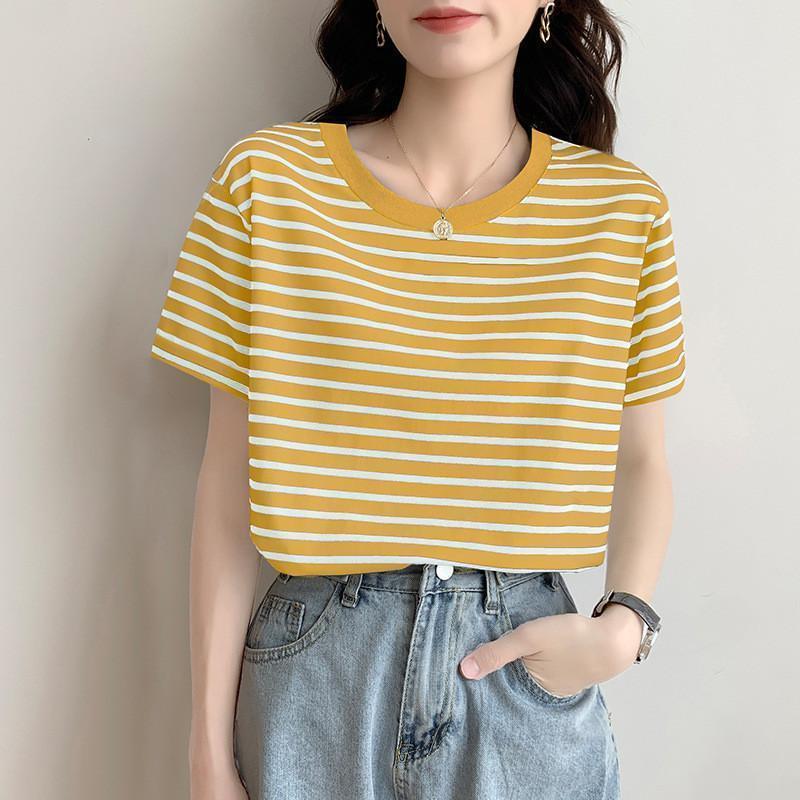 tシャツ レディース 半袖 ス 半袖tシャツ ストライプ柄 クルーネック 大きいサイズ カジュアル ファション 春夏 通勤 きれいめ tシャツ レディース 半袖 ス 半袖tシャツ ストライプ柄 クルーネック 大きいサイズ カジュアル ファション 春夏 通勤 きれいめ