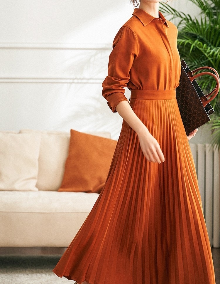 ワンピース シャツワンピース プリーツ ロングワンピース 長袖 フォーマルワンピース ロング丈 きれいめ 大人 上品 おしゃれ エレガント フォーマル 春 秋 OL デート お出かけ 休日 ワンピース シャツワンピース プリーツ ロングワンピース 長袖 フォーマルワンピース ロング丈 きれいめ 大人 上品 おしゃれ エレガント フォーマル 春 秋 OL デート お出かけ 休日