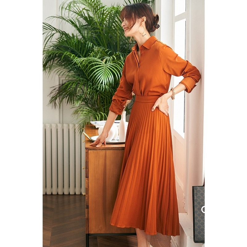 ワンピース シャツワンピース プリーツ ロングワンピース 長袖 フォーマルワンピース ロング丈 きれいめ 大人 上品 おしゃれ エレガント フォーマル 春 秋 OL デート お出かけ 休日 ワンピース シャツワンピース プリーツ ロングワンピース 長袖 フォーマルワンピース ロング丈 きれいめ 大人 上品 おしゃれ エレガント フォーマル 春 秋 OL デート お出かけ 休日