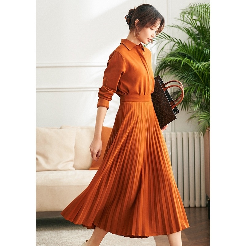 ワンピース シャツワンピース プリーツ ロングワンピース 長袖 フォーマルワンピース ロング丈 きれいめ 大人 上品 おしゃれ エレガント フォーマル 春 秋 OL デート お出かけ 休日 ワンピース シャツワンピース プリーツ ロングワンピース 長袖 フォーマルワンピース ロング丈 きれいめ 大人 上品 おしゃれ エレガント フォーマル 春 秋 OL デート お出かけ 休日