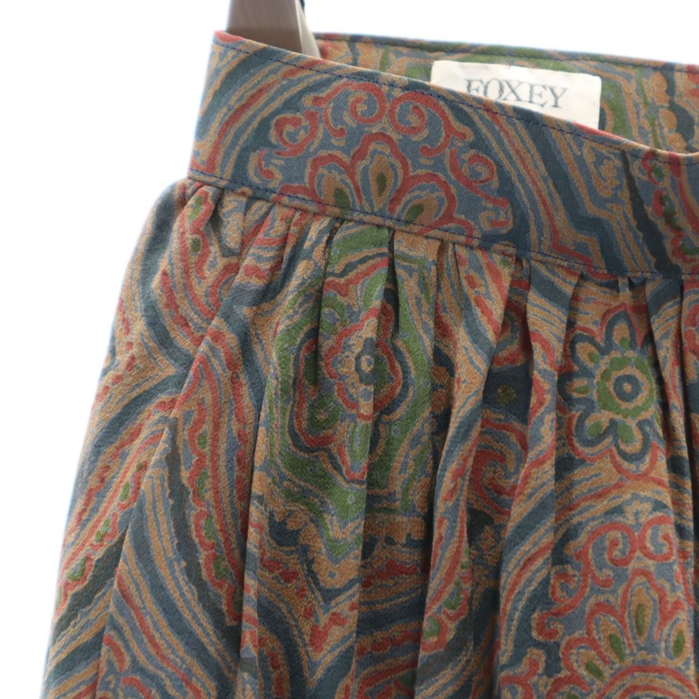 日本製 総柄 ミニ丈 フレアスカート 40 レディース