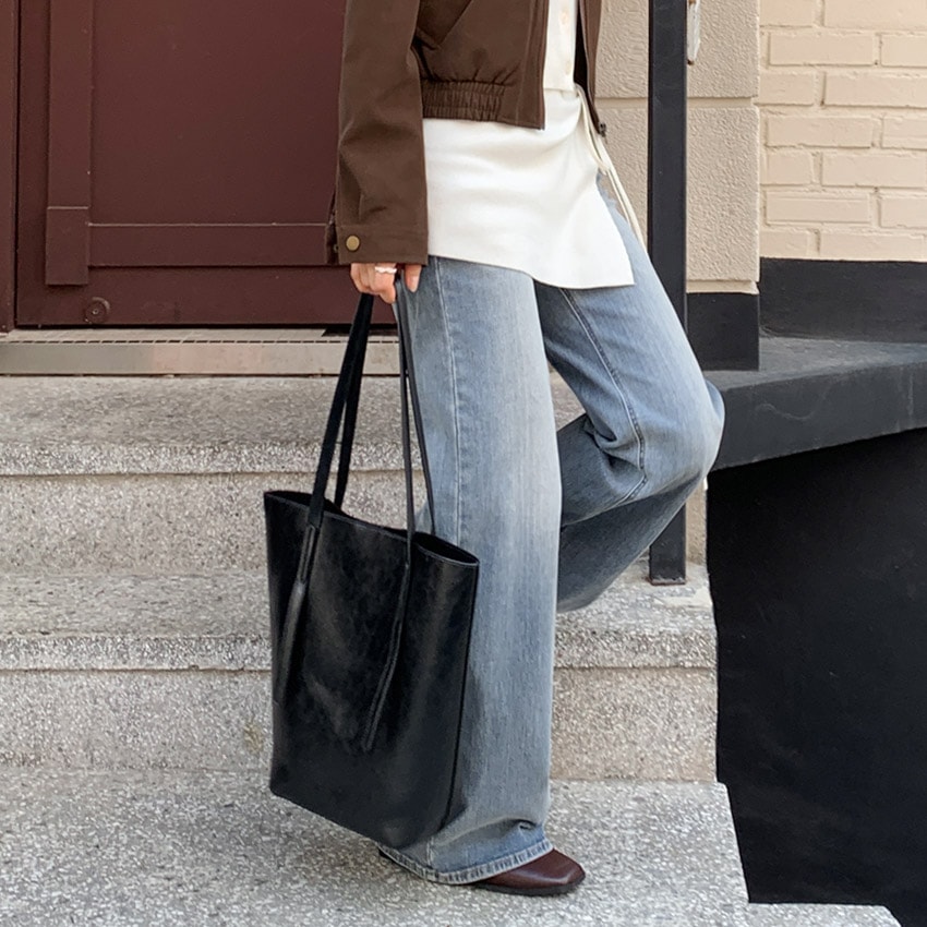 [tje0511] 韓国ファッションブーツカット デニム パンツ