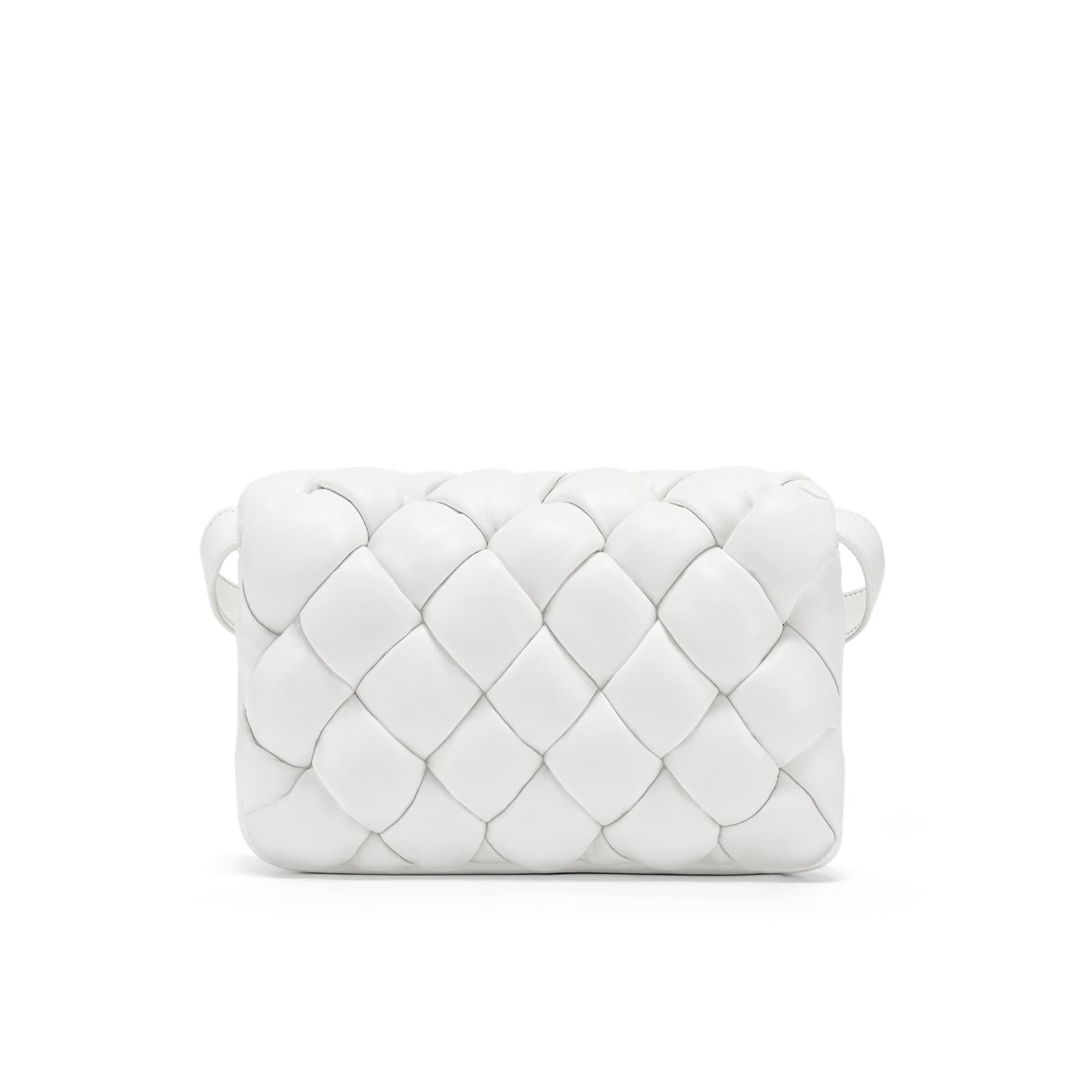 [JW PEI] Maze ショルダーバッグ レディース 斜めがけバッグ 長さ調節可能 シンプル 軽量 ショルダー 小さめ (ホワイト)