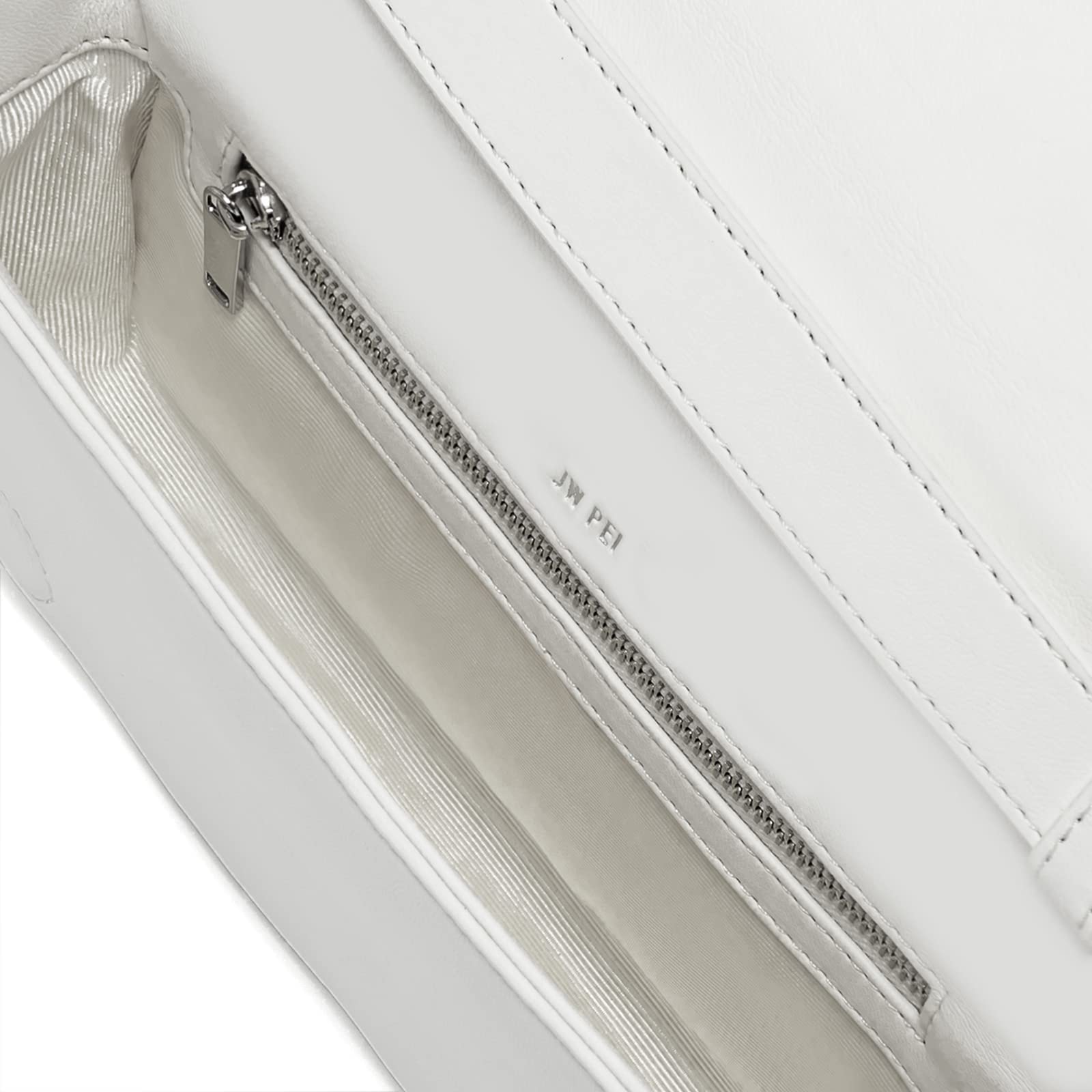 [JW PEI] Maze ショルダーバッグ レディース 斜めがけバッグ 長さ調節可能 シンプル 軽量 ショルダー 小さめ (ホワイト)