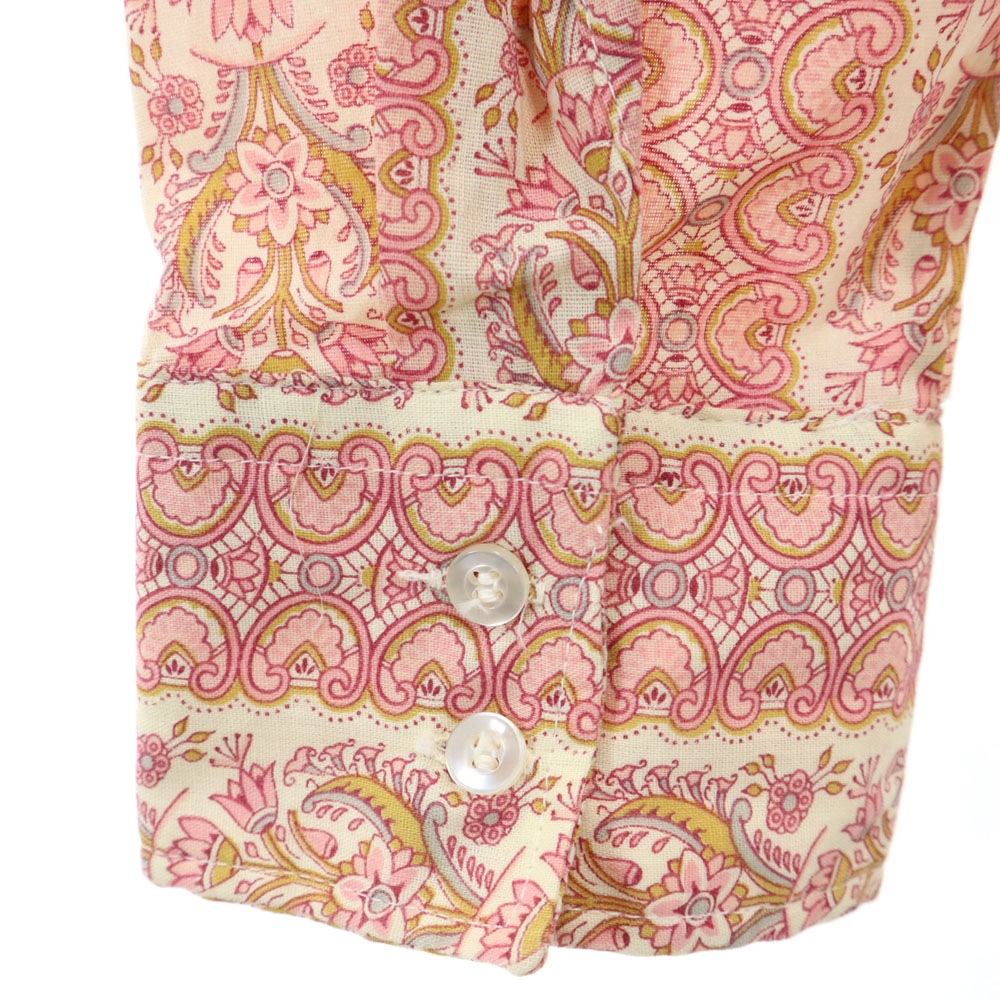 WESTVALE 70s 花柄 長袖 シャツ XL ピンク 他 オールド ヴィンテージ メンズ WESTVALE 70s 花柄 長袖 シャツ XL ピンク 他 オールド ヴィンテージ メンズ