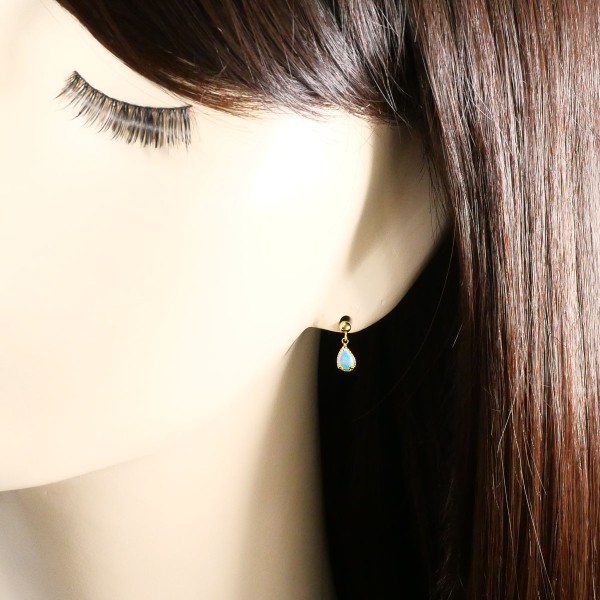 K18 18金 YG ピアス オパール ジュエリー 中古