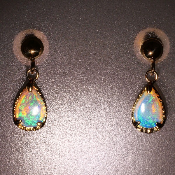 K18 18金 YG ピアス オパール ジュエリー 中古