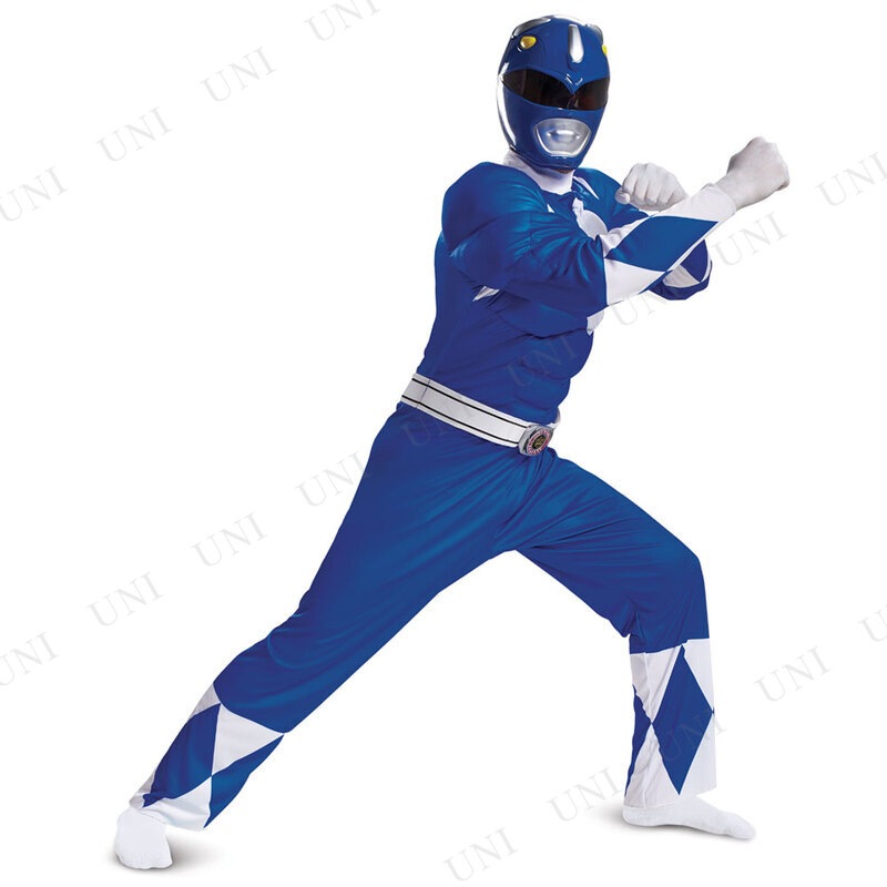 コスプレ 仮装 ブルーレンジャー マッスル クラシック 大人用 XXL(50-52) 大きいサイズ 【 コスプレ 衣装 ハロウィン 仮装 コスチューム 大きいサイズ メンズ 正規ライセンス品 パーティ