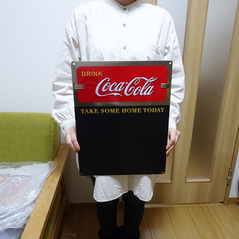 ブリキ看板 コカコーラ チョークボード COKE CHALKBOARD アンティーク ガレージ 黒板 プレート 可愛い 壁飾り 正規ライセンス品 アメリカン 雑貨 インテリア おしゃれ サーファー