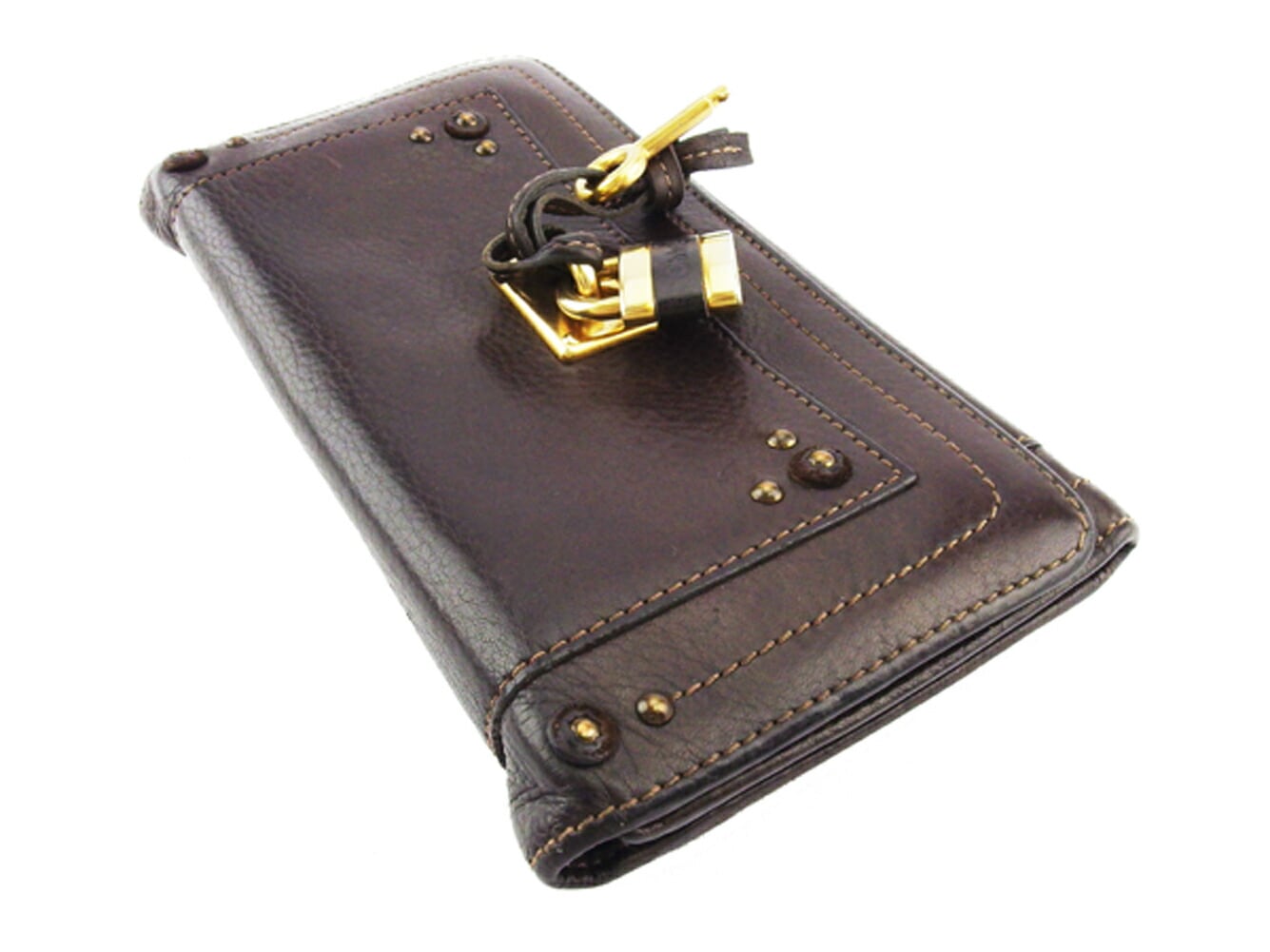 長財布 ファスナー付き 財布 パディントン レディース メンズ ブラウン ゴールド シルバー 中古 長財布 ファスナー付き 財布 パディントン レディース メンズ ブラウン ゴールド シルバー 中古