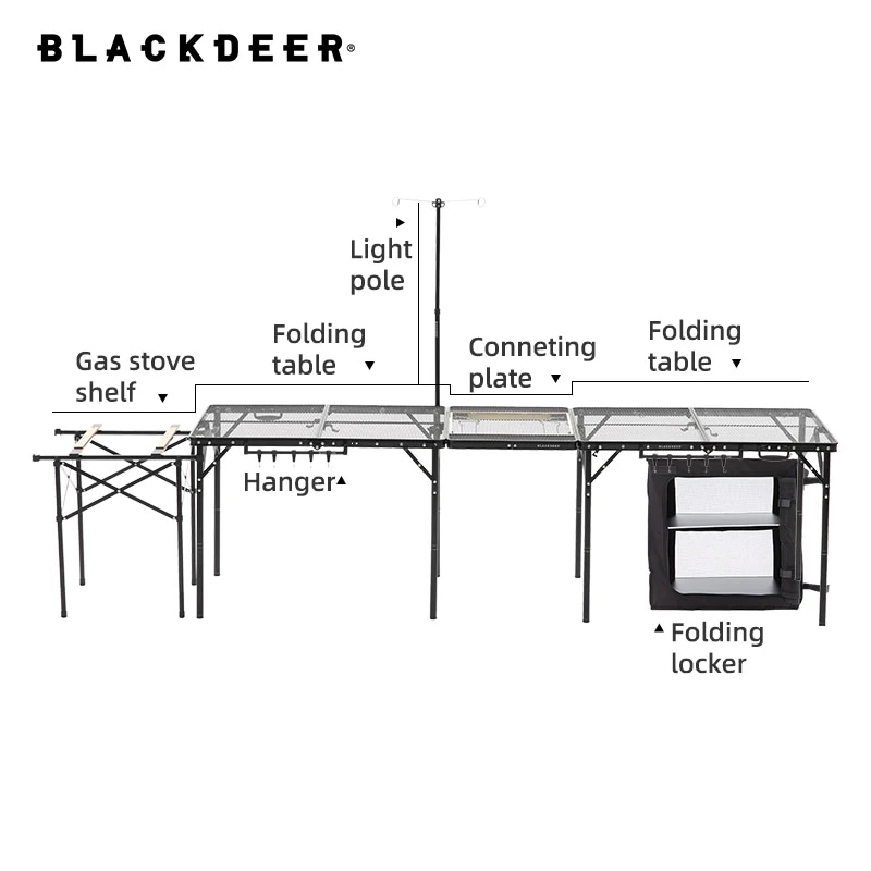 ブラックナカイ屋外折りたたみ組み合わせテーブル取り外し可能なキャンプテーブルポータブルバーベキューキッチン鉄製テーブル ブラックナカイ屋外折りたたみ組み合わせテーブル取り外し可能なキャンプテーブルポータブルバーベキューキッチン鉄製テーブル