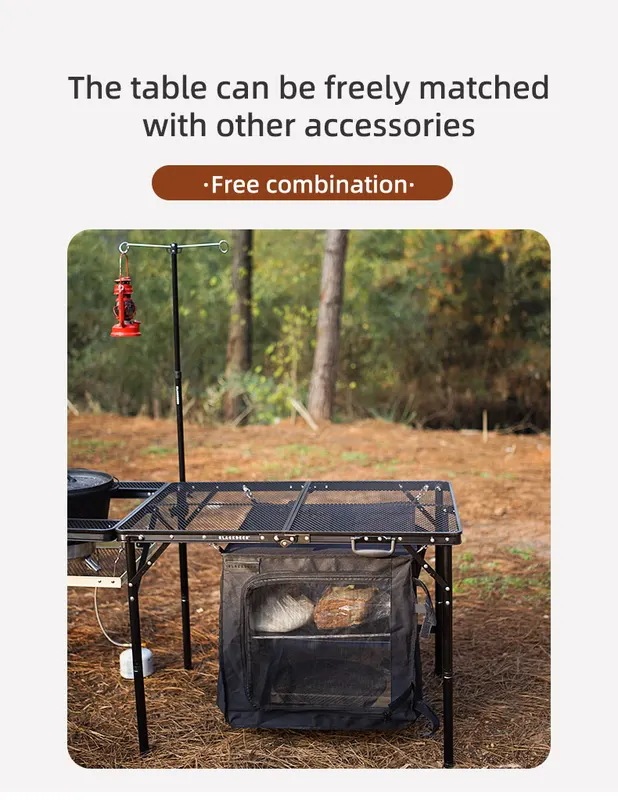 ブラックナカイ屋外折りたたみ組み合わせテーブル取り外し可能なキャンプテーブルポータブルバーベキューキッチン鉄製テーブル ブラックナカイ屋外折りたたみ組み合わせテーブル取り外し可能なキャンプテーブルポータブルバーベキューキッチン鉄製テーブル