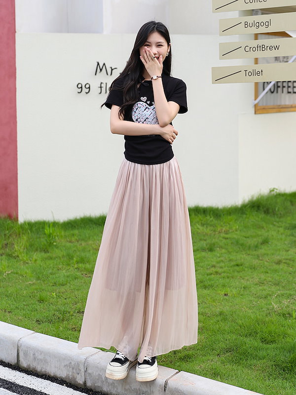 Qoo10] 【妃】 夏 キュロットスカート キラキラ