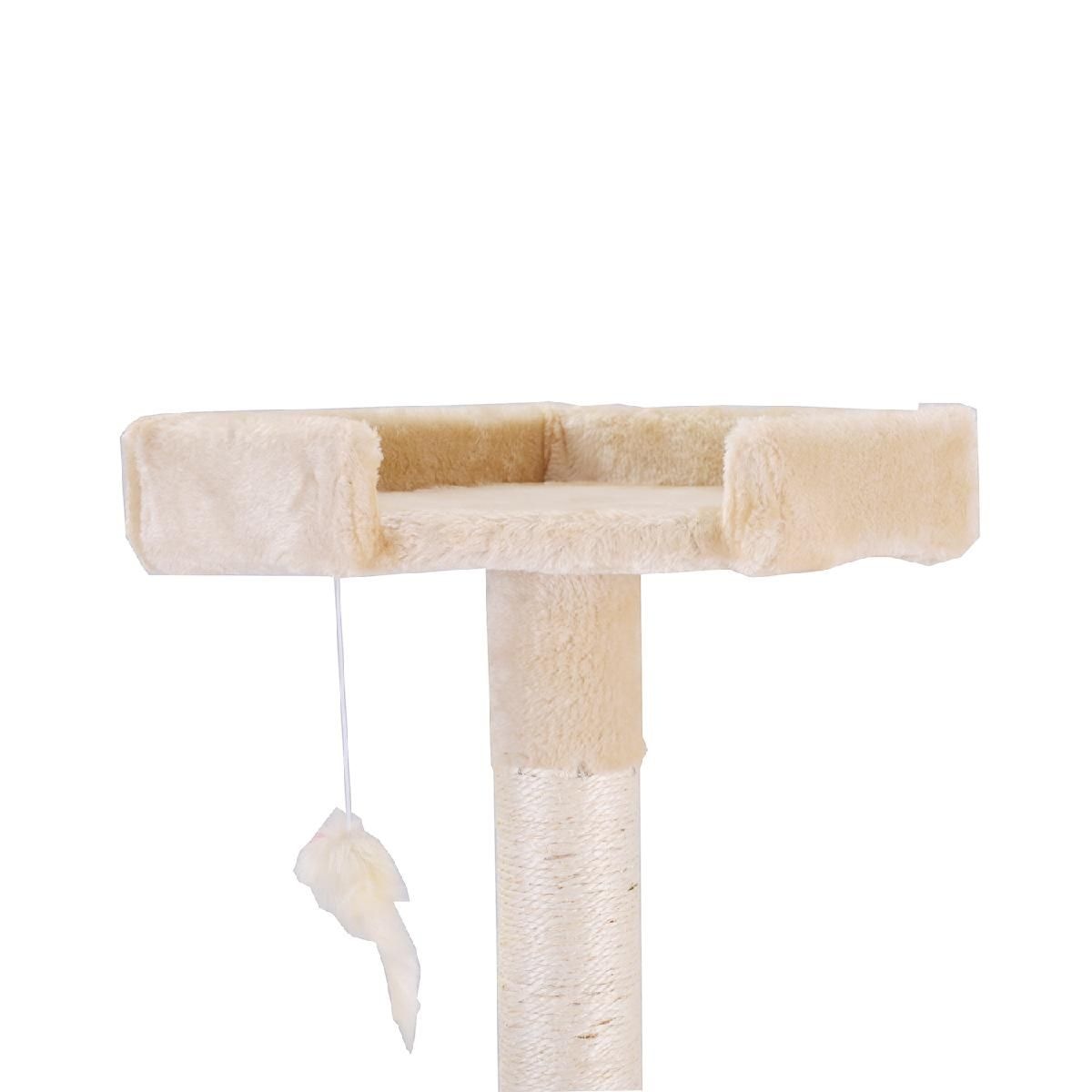 キャットタワー　据え置き　麻紐全高155cm【ベージュ】 楽天市場】【P10倍・30日限定】キャットタワー 木製 スリム 夏