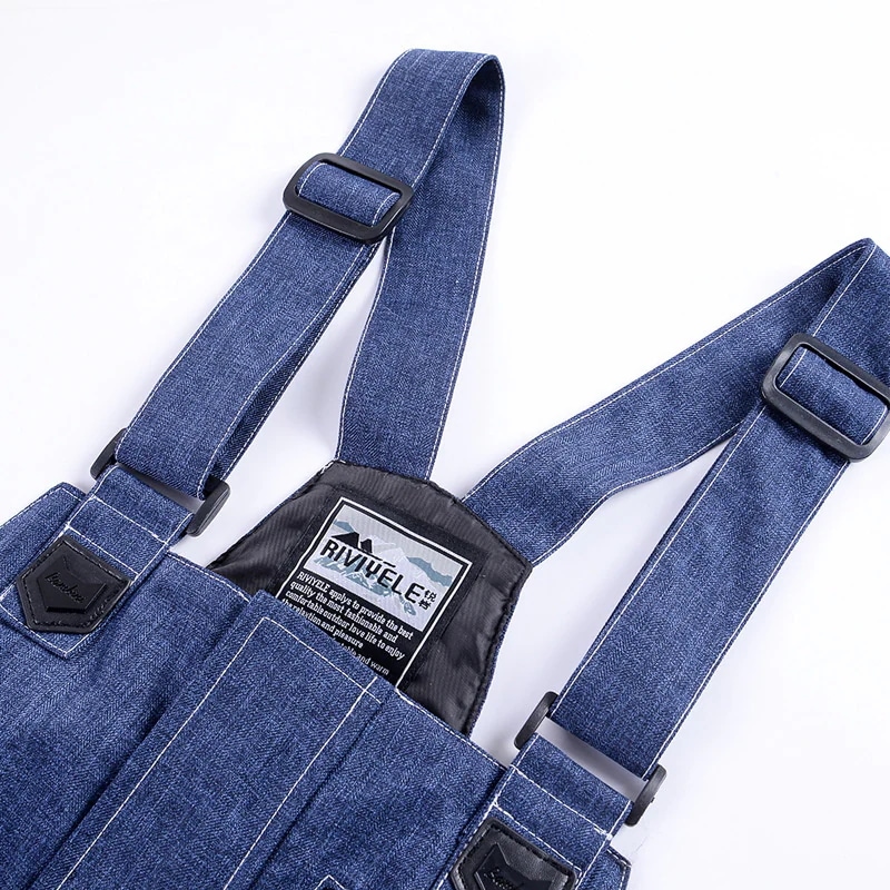 スノーボードウェア デニムパンツ ビブパンツ つなぎ ジーンズ デニムブルー スノボウェア スキーウェア ボトムス メンズ レディース 男女兼用 防水 防寒 保温 通気 耐摩耗 スノーボードウェア デニムパンツ ビブパンツ つなぎ ジーンズ デニムブルー スノボウェア スキーウェア ボトムス メンズ レディース 男女兼用 防水 防寒 保温 通気 耐摩耗