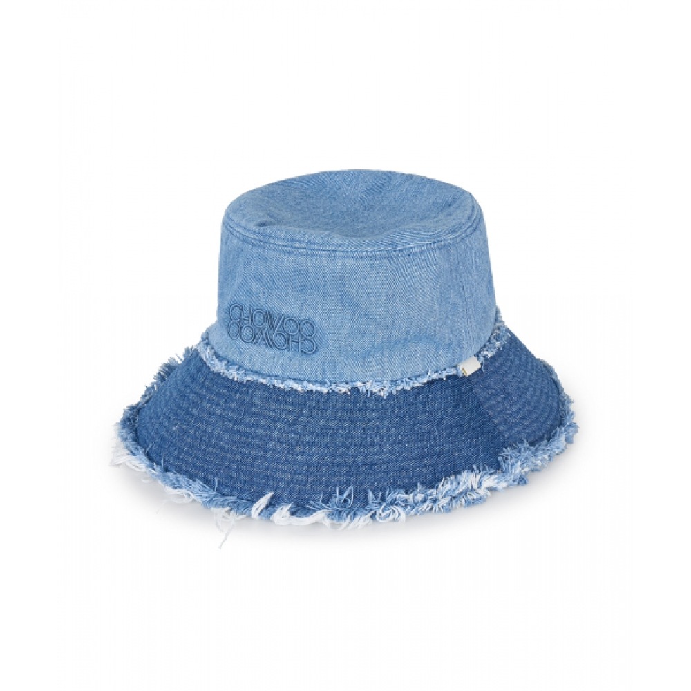 CHOWOO ツートンデニムバケットハット-ブルー CHOWOO ツートンデニムバケットハット-ブルー