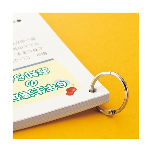 （まとめ） TANOSEE カードリング 内径25mm 1セット（100個：10個10パック） 10セット