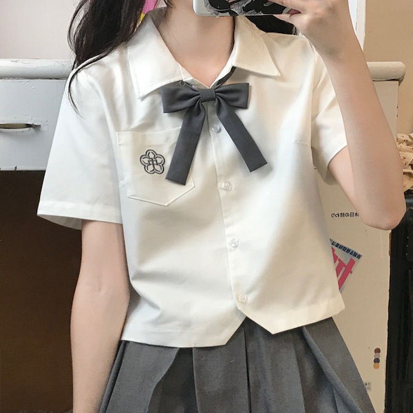 Qoo10] Jk制服半袖シャツ女性日系夏百合外着学院